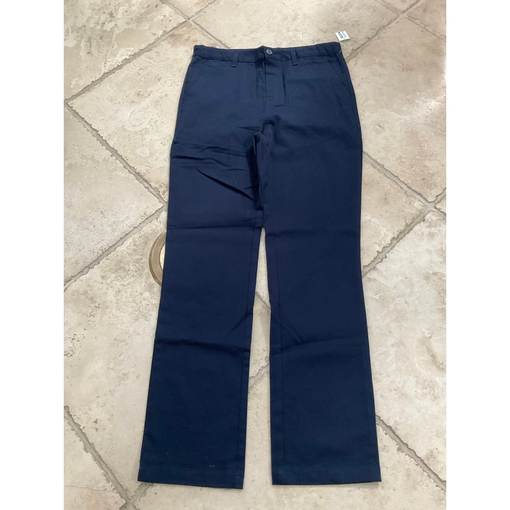 NWT Old Navy Boys Sz 18 Slim Chino Pants Adjustable Waist - navy blue